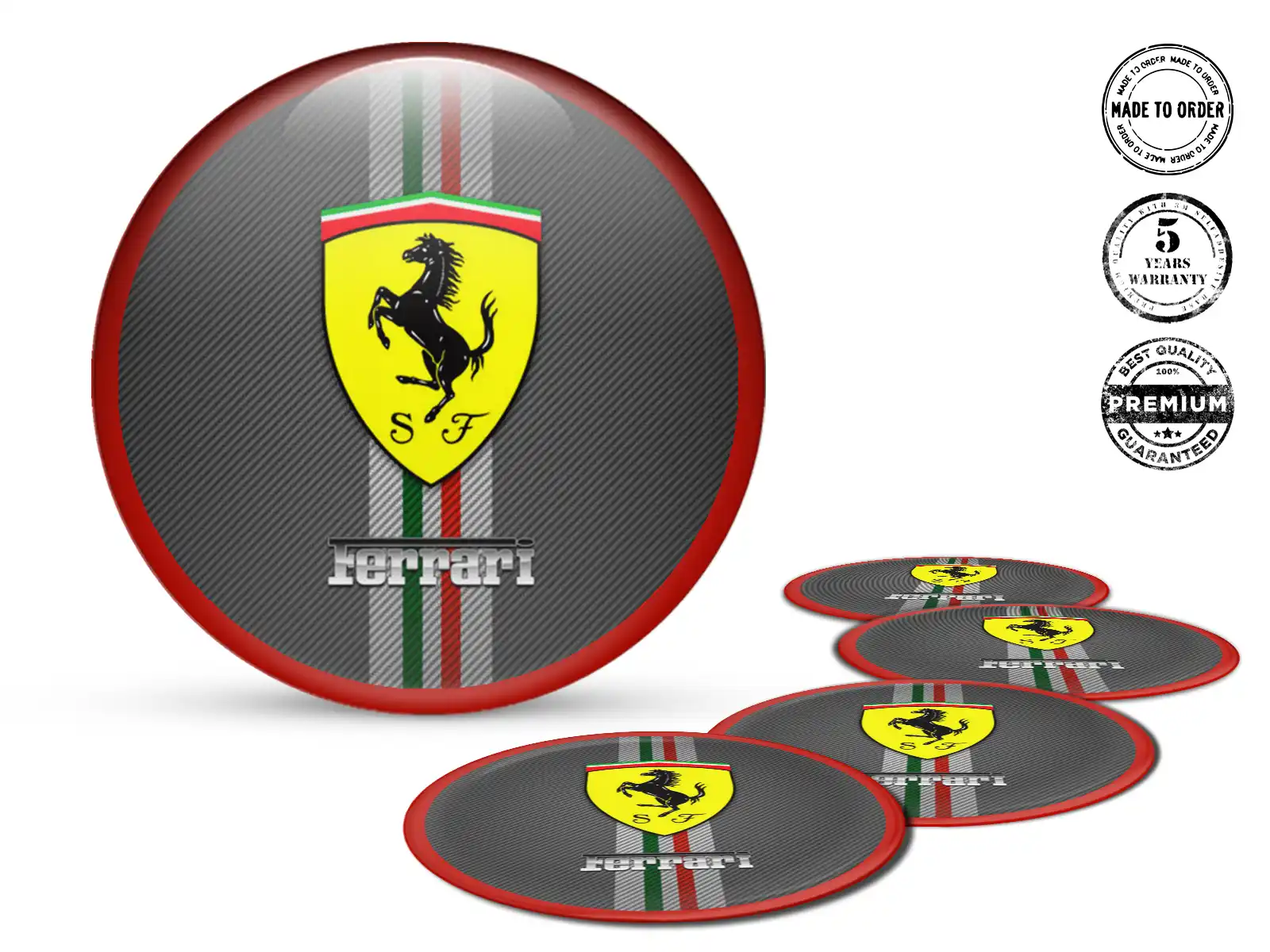 Ferrari Radembleme Version Premium Label Design